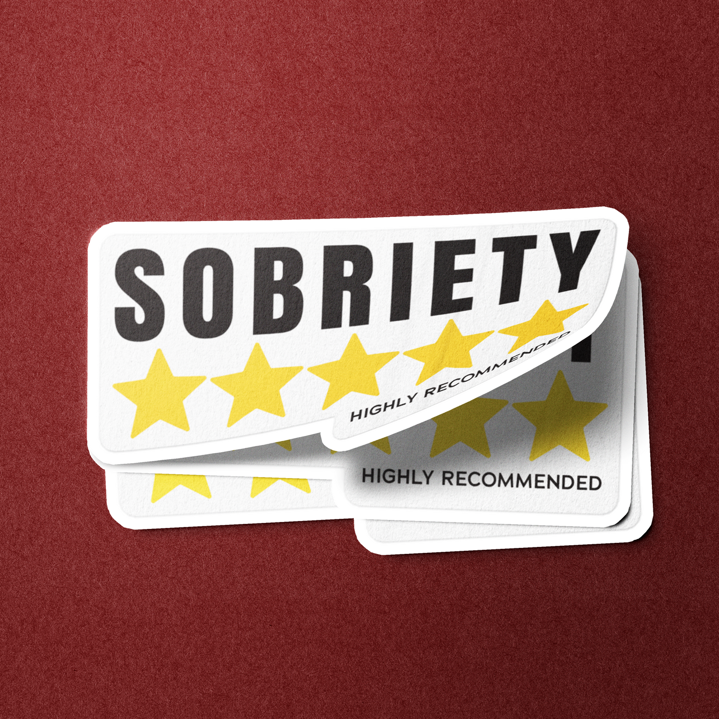 Sobriety 5 Stars Highly Recommended Merch