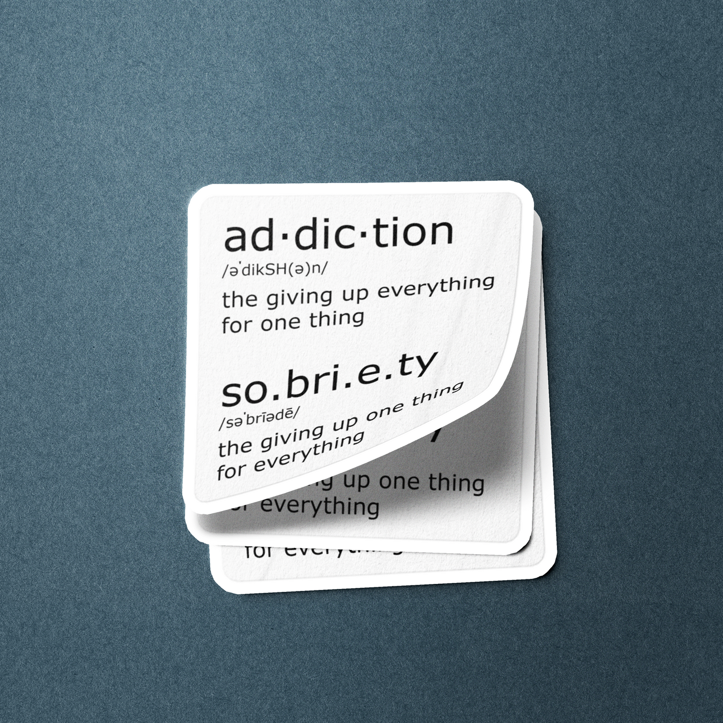 Ad.dic.tion & So.bri.e.ty - Sticker