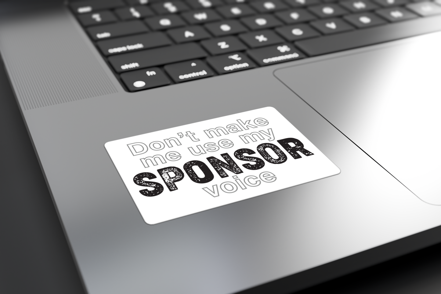 Don't Make Me Us My Sponsor Voice - Sticker