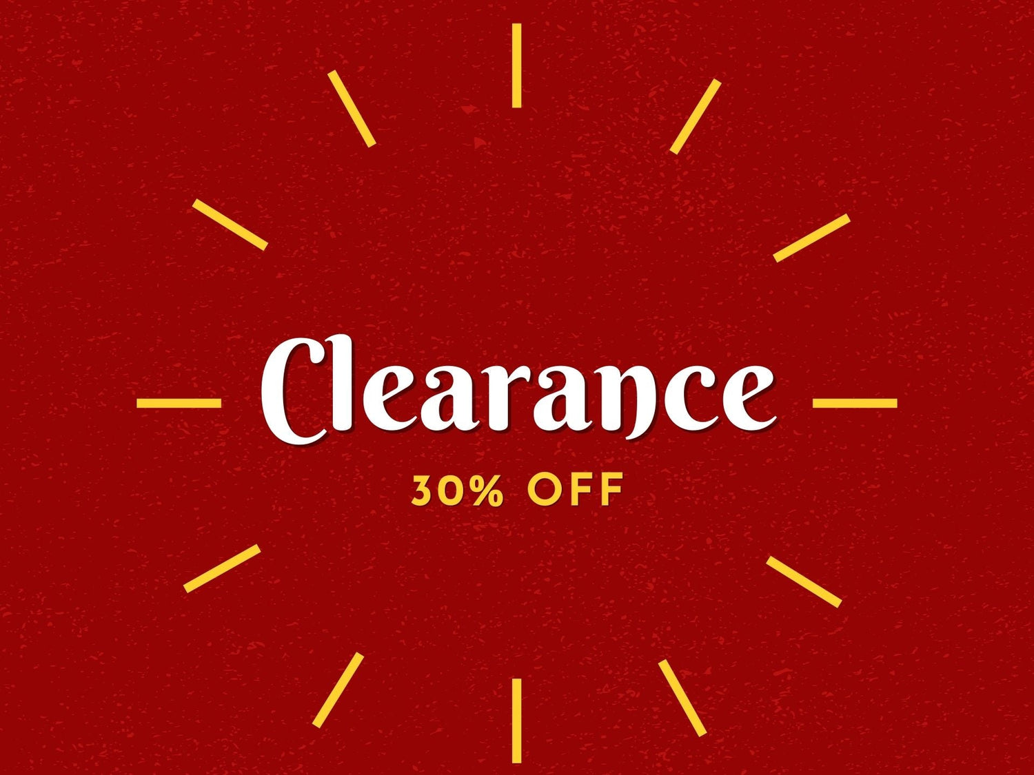 Clearance 30% Off