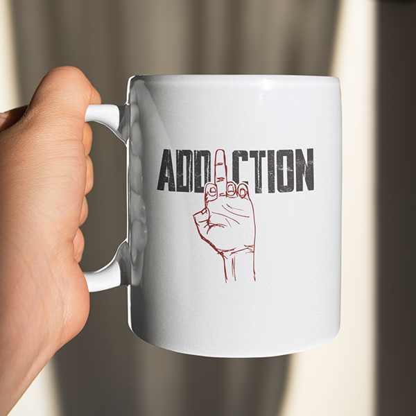 Middle Finger Addiction Distressed Merch