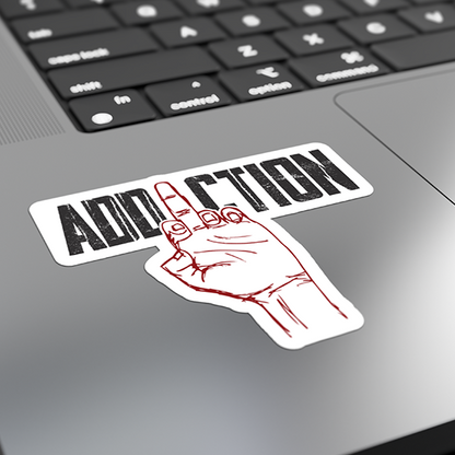 Middle Finger Addiction Distressed Merch