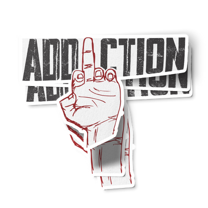 Middle Finger Addiction Distressed Merch