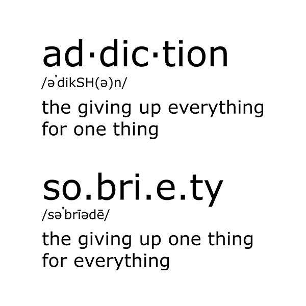Ad.dic.tion & So.bri.e.ty Merch