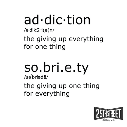 Ad.dic.tion & So.bri.e.ty Long-sleeve