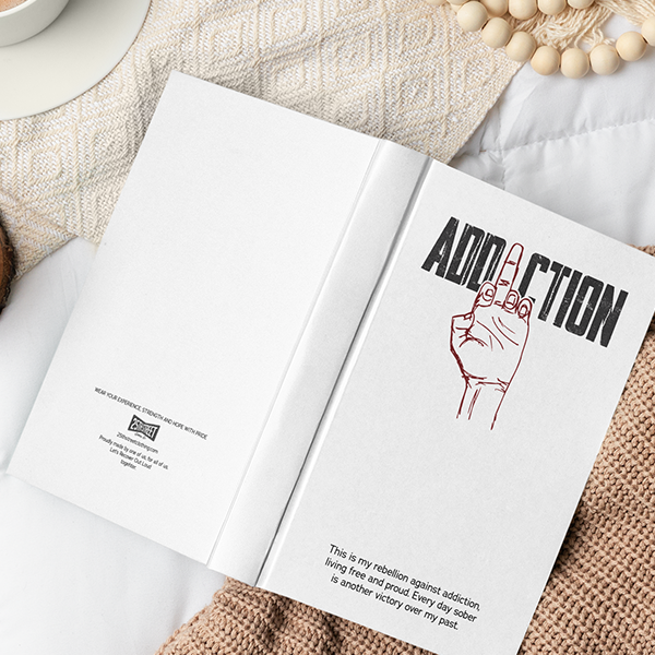 Middle Finger Addiction Distressed Merch