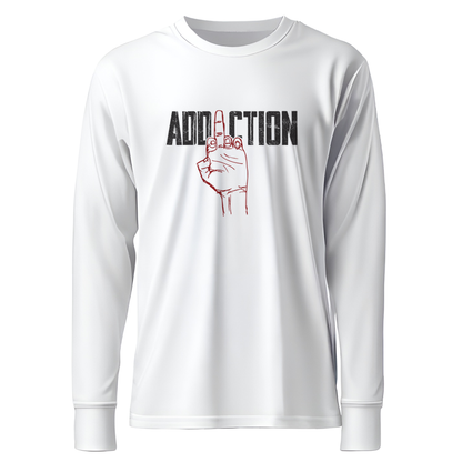 Middle Finger Addiction Distressed Apparel