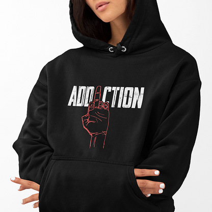 Middle Finger Addiction Distressed Apparel