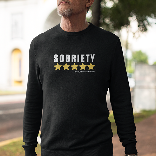Sobriety 5 Stars Highly Recommended Apparel