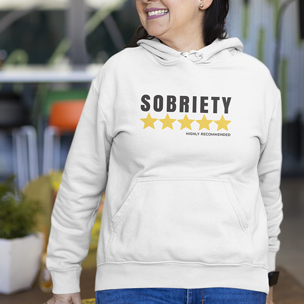 Sobriety 5 Stars Highly Recommended Apparel