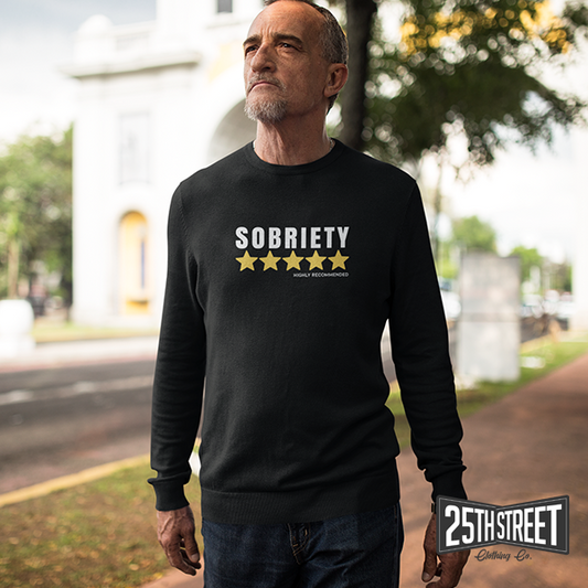 Sobriety 5 Stars Highly Recommended Long-sleeve