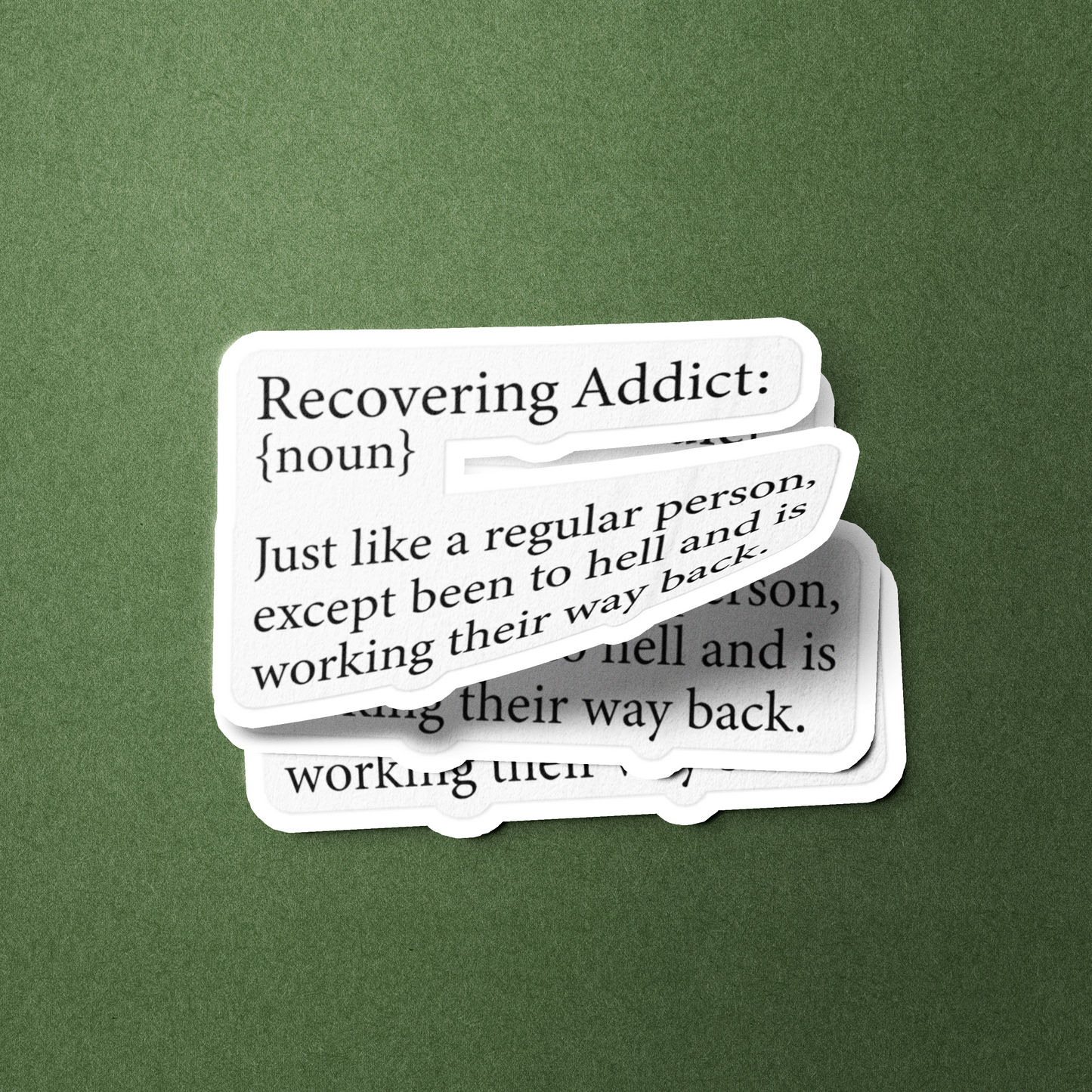 Recovering Addict {Noun} Merch