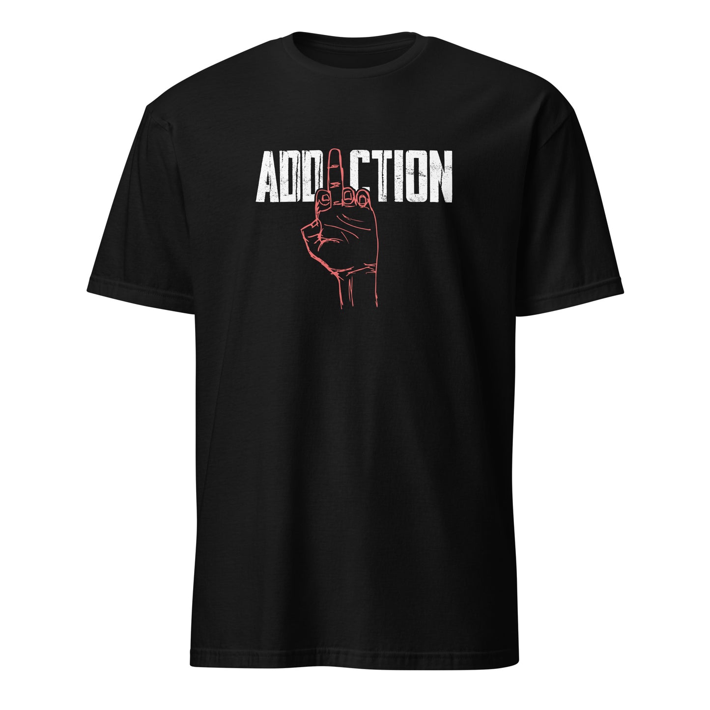Middle Finger Addiction Distressed Apparel
