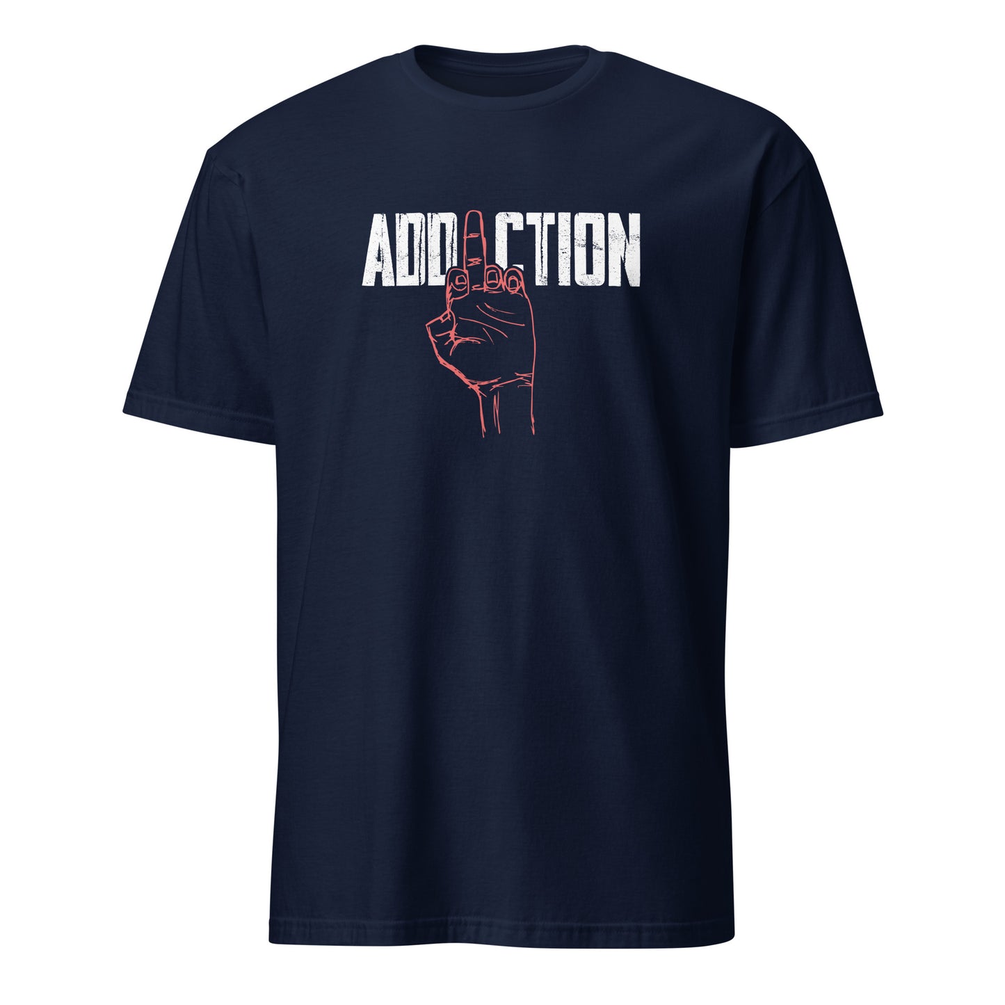 Middle Finger Addiction Distressed Apparel