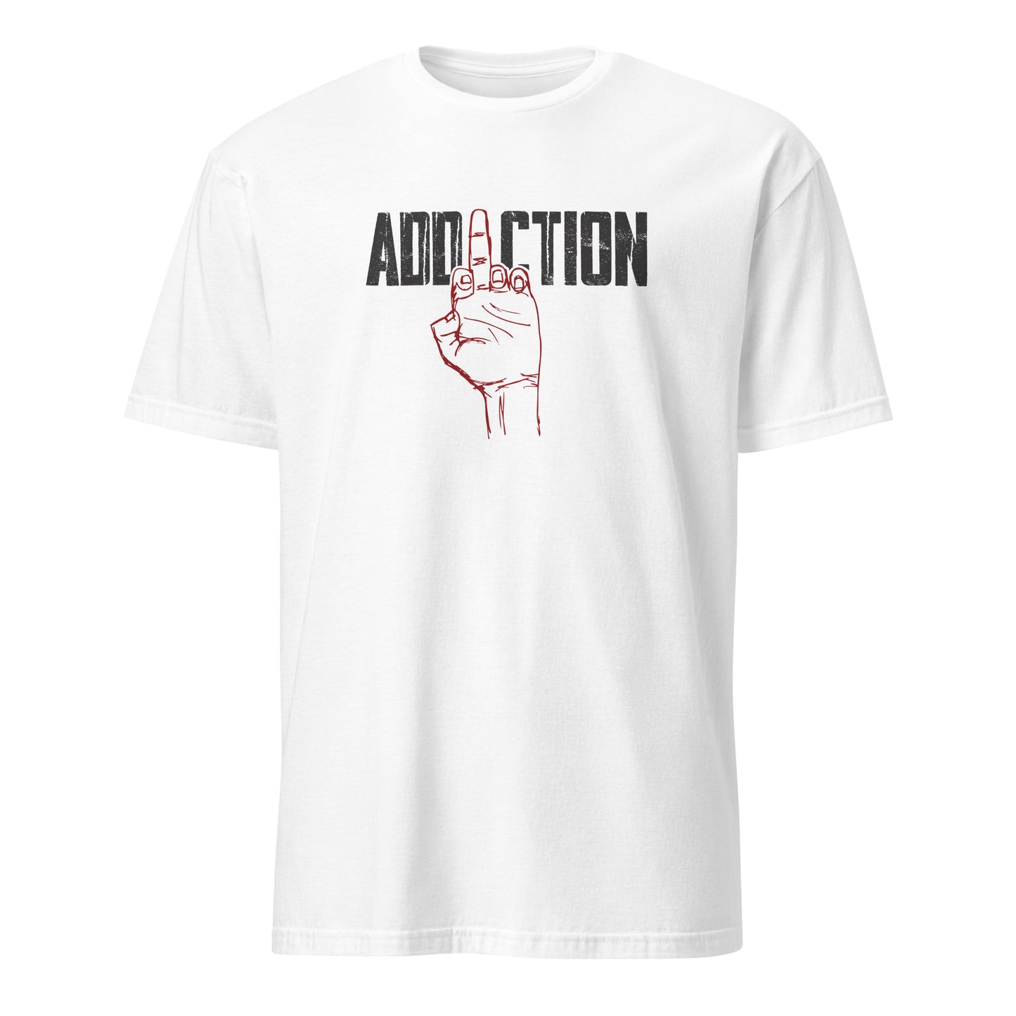 Middle Finger Addiction Distressed Apparel