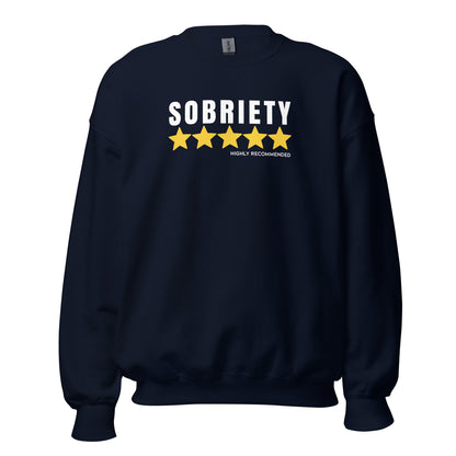 Sobriety 5 Stars Highly Recommended Apparel
