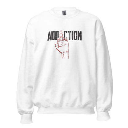 Middle Finger Addiction Distressed Apparel