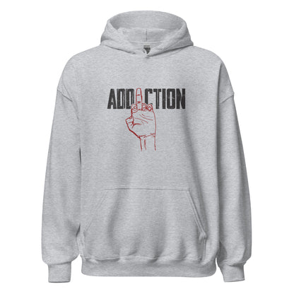 Middle Finger Addiction Distressed Apparel